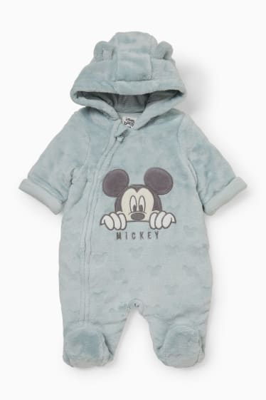 Miminka - chlapci - Mickey Mouse - overal pro miminka - mátově zelená