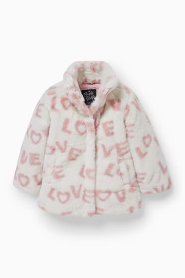 Copii - Jachetă din blană artificială - alb-crem