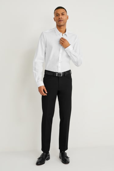 Hommes - Pantalon - regular fit - noir