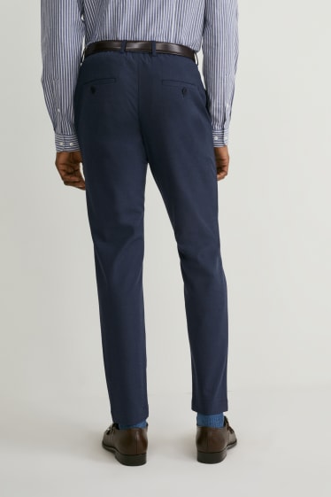 Hommes - Pantalon de costume - Flex - LYCRA®  - bleu foncé-chiné