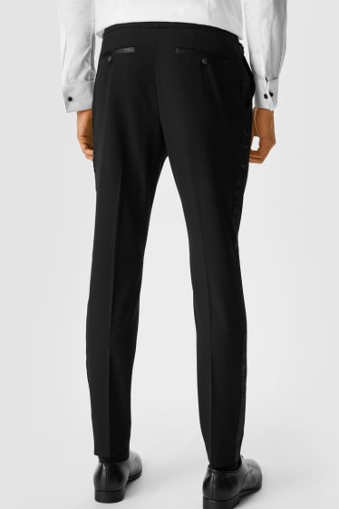 Pánské - Oblekové kalhoty - slim fit - stretch - LYCRA® - černá