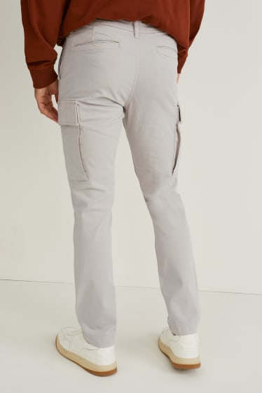 Heren - Cargobroek - tapered fit - beige