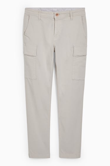 Uomo - Pantaloni cargo - tapered fit - beige