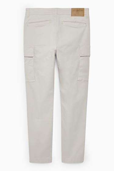 Hommes - Pantalon cargo - tapered fit - beige