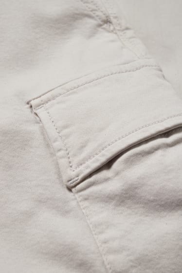 Heren - Cargobroek - tapered fit - LYCRA® - beige