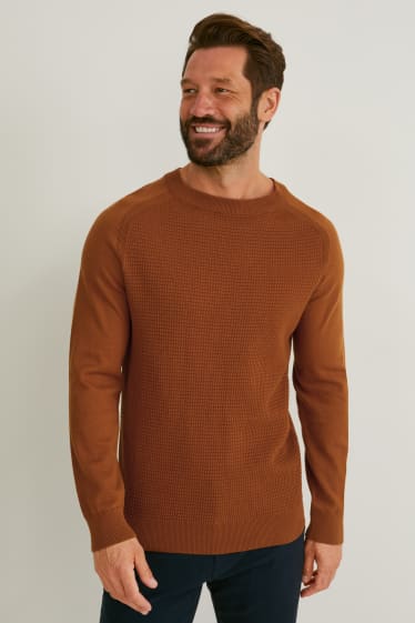 Herren - Pullover - havanna