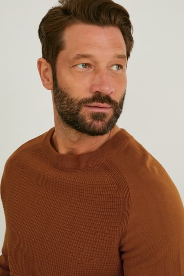 Herren - Pullover - havanna