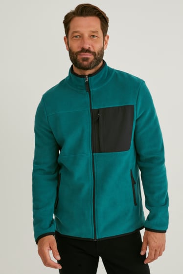 Men - Fleece jacket - green