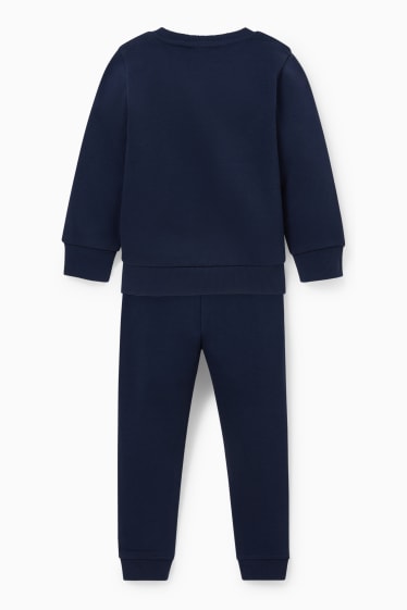 Enfants - Tractopelle - ensemble - sweat et pantalon de jogging - deux pièces - bleu foncé