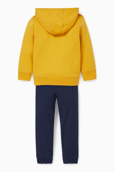 Dětské - Souprava - mikina s kapucí a kalhoty - 2dílná - žlutá