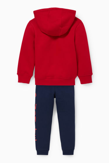 Enfants - Dino - ensemble - sweat à capuche et pantalon de jogging - deux pièces - rouge