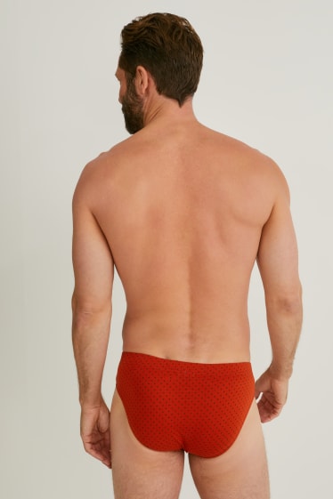 Hommes - Lot de 3 - slip - orange-rouge