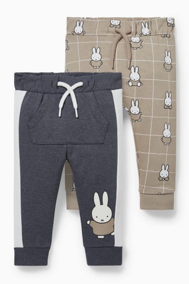 Babies - Multipack of 2 - Miffy - baby joggers - gray-melange