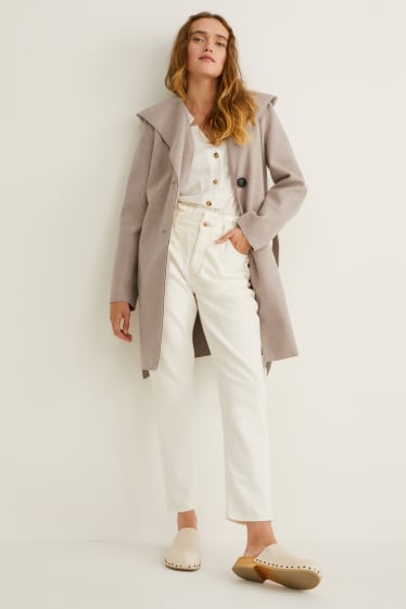 Donna - Cappotto con cappuccio - beige melange