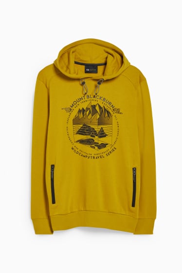 Men - Hoodie - mustard yellow