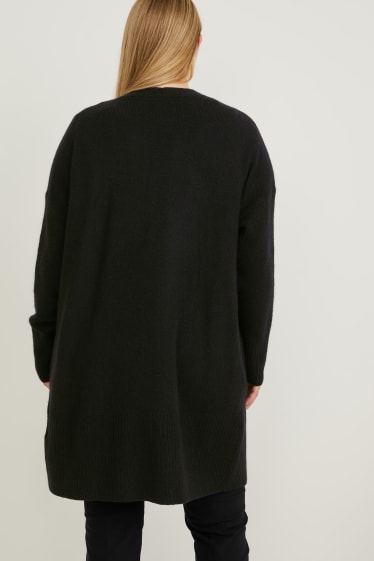 Femei - Cardigan tricotat  - negru