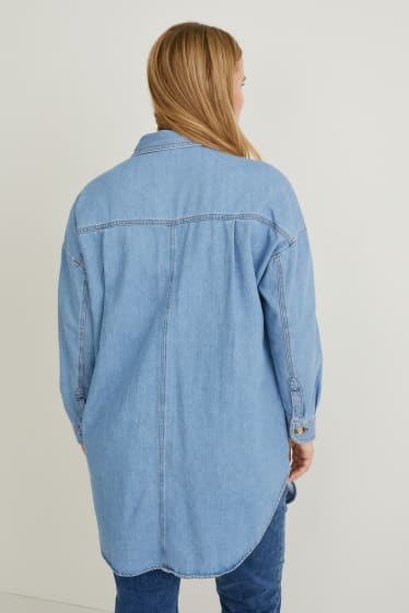 Dames - Spijkerblouse - jeanslichtblauw