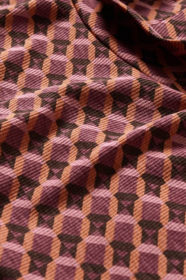 Dona - CLOCKHOUSE - samarreta de coll alt - estampada - vermell/marró