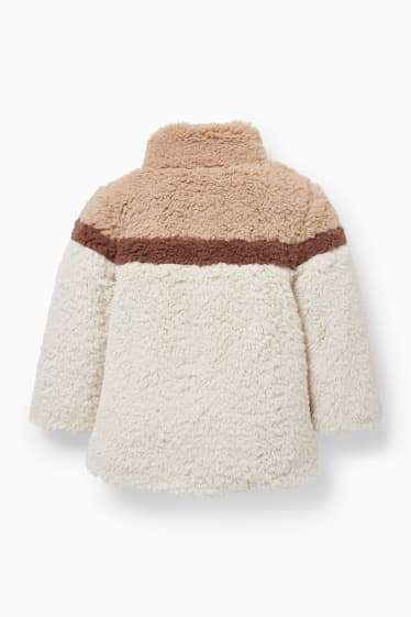 Enfants - Blouson en peluche - blanc crème