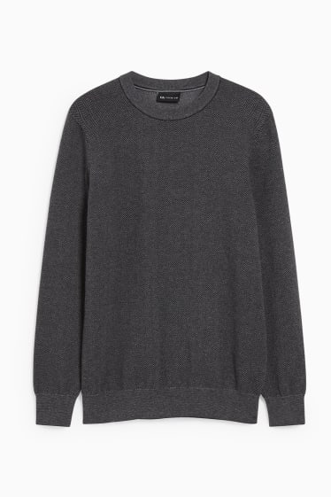 Uomo - Maglione - nero / grigio scuro