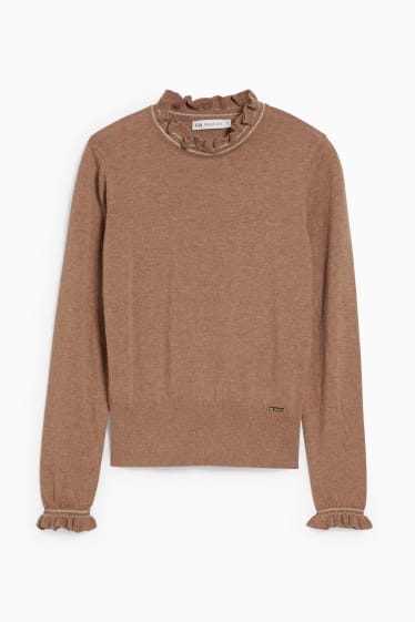 Kinder Mädchen - Pullover - hellbraun