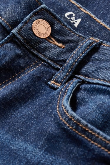 Dona - Straight jeans - mid waist - LYCRA® - texà blau fosc