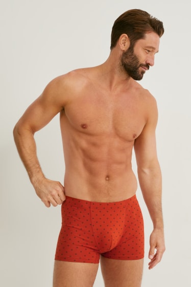 Heren - Set van 3 - trunks - LYCRA® - donker oranje