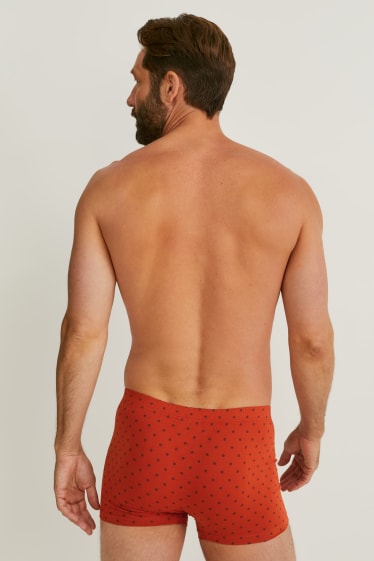 Men - Multipack of 3 - trunks - LYCRA® - dark orange