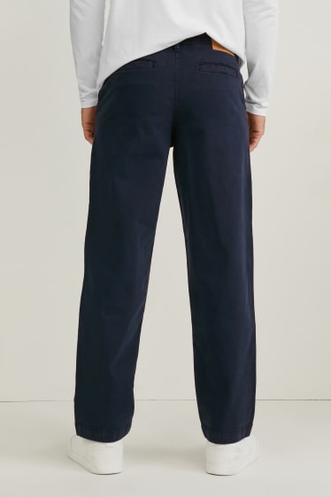 Uomo - Chino - relaxed fit - blu scuro
