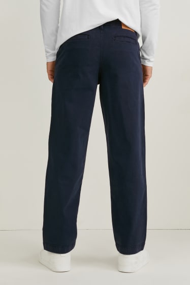 Heren - Chino - relaxed fit - donkerblauw