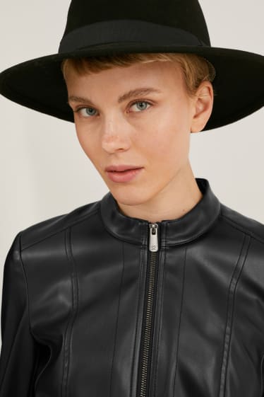 Women - Jacket - faux leather - black