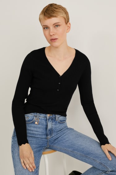 Femmes - Pullover - noir
