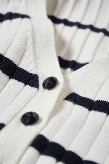 Kobiety - Sweter - w paski - biały / niebieski