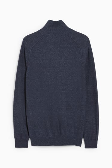 Men - Jumper - dark blue-melange