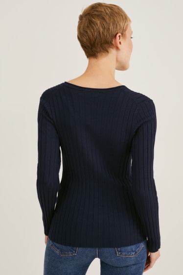 Damen - Pullover - dunkelblau