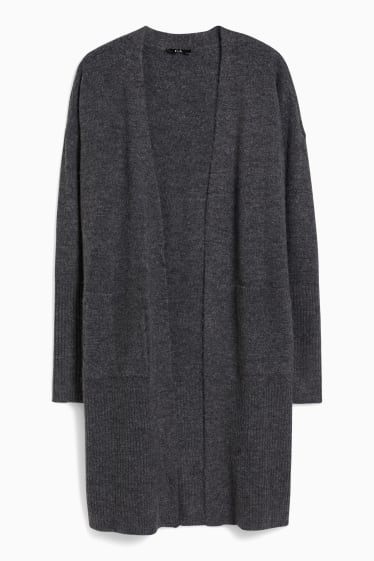 Damen - Strickjacke - grau-melange