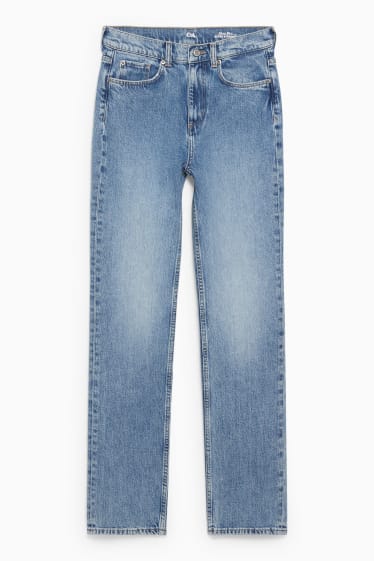 Dames - Straight jeans - high waist - jeanslichtblauw