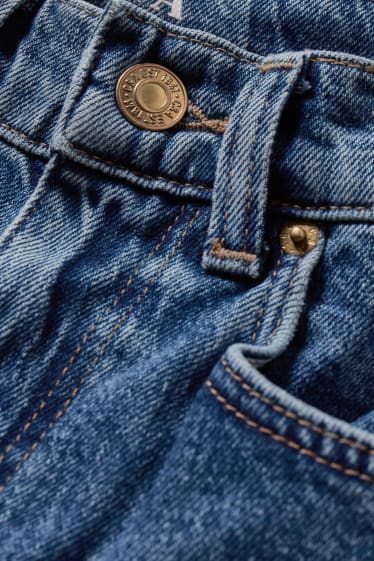Women - Straight jeans - high waist - blue denim