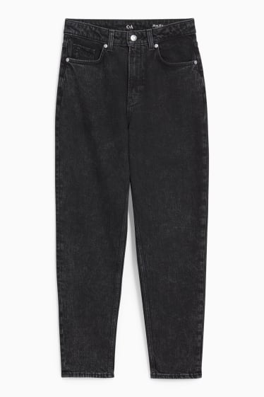 Dona - Mom jeans - high waist - LYCRA® - texà gris fosc
