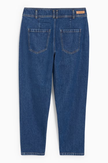 Nastolatki - CLOCKHOUSE - mom jeans - wysoki stan - dżins-niebieski