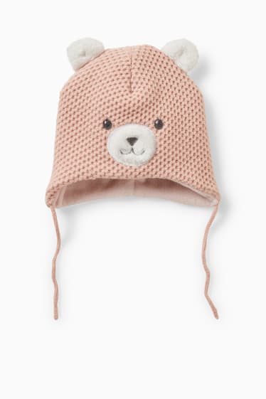 Baby: meisjes - Gebreide babymuts - apricot