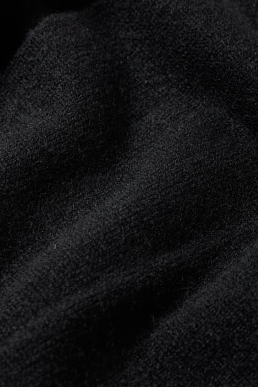 Dámské - Kašmírový pletený kardigan - černá