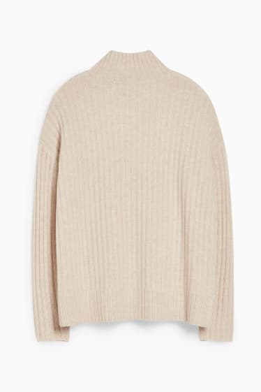 Women - Cashmere jumper - beige-melange