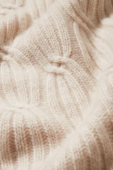 Women - Cashmere jumper - beige-melange