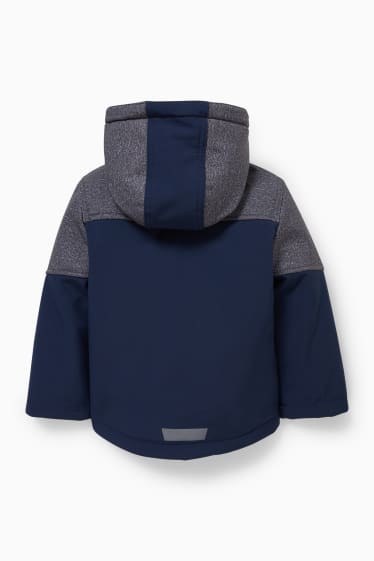 Copii - Băieți - Geacă softshell cu glugă - albastru închis