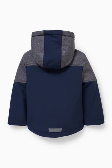 Bambini - Giacca soft shell con cappuccio - blu scuro