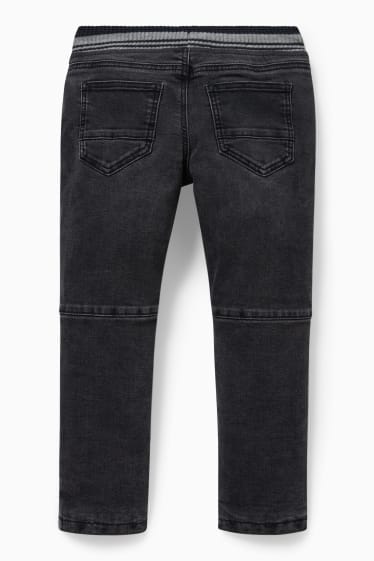 Kinderen - Slim jeans - thermojeans - jeansgrijs