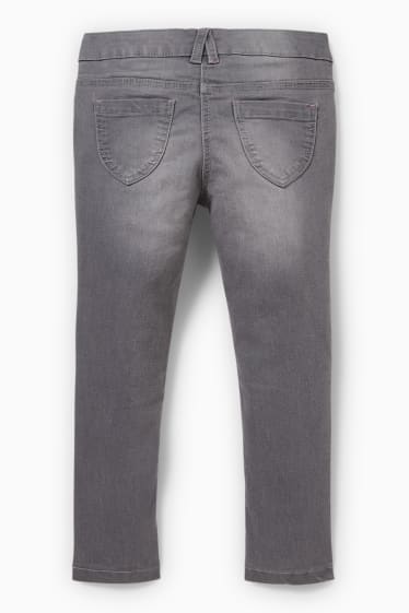 Kinderen: meisjes - Hello Kitty - regular jeans - thermojeans - jeansgrijs