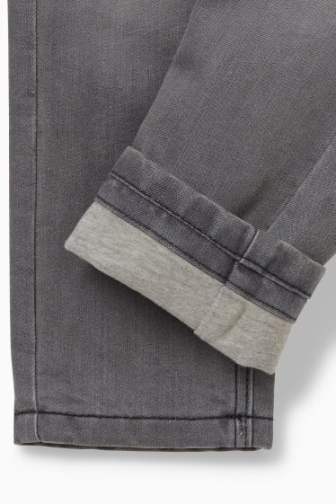 Enfants garçons - Jean de coupe droite - jeans doublés - gris