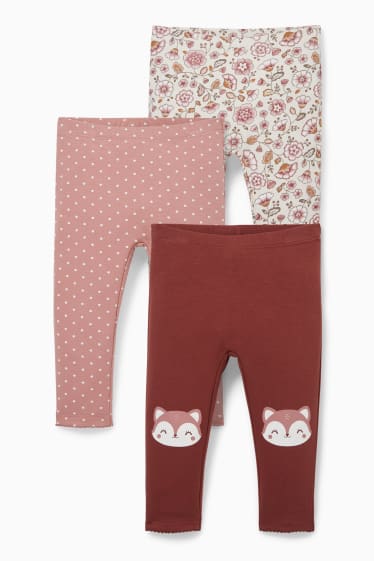 Babies - Multipack of 3 - baby thermal leggings - cremewhite